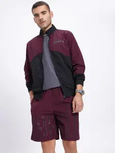 glitchez Colourblocked Printed Oversized Fit Tracksuit