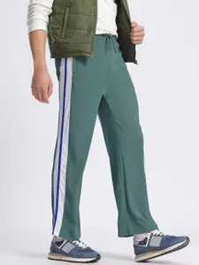 glitchez Men Side Stripe Knit Track Pants