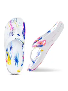 Doubleu Women Printed Thong Flip-Flops