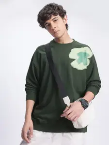 glitchez Printed-Detail Sweatshirt