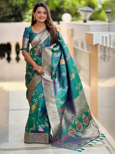 SGF11 Ethnic Motifs Woven Design Pure Silk Kanjeevaram Saree