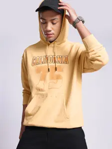 glitchez Typography Hooded Oversized Sweatshirt