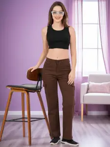 DressBerry Women Super Straight Fit High-Rise Stretchable Jeans