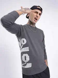 glitchez Printed Cotton Terry Sweatshirt