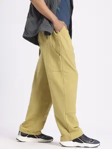 glitchez Men Mid-Rise Relaxed Fit Track Pants