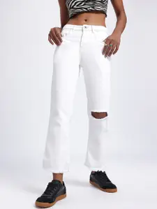 glitchez Women Bootcut Fit Slash Knee Jeans