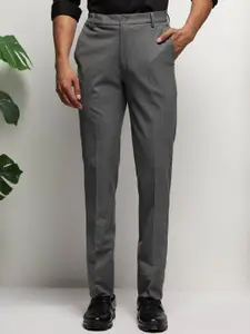 SUBTRACT Men 4 Way Stretch Flex Waist Striped Slim Fit  Formal Trousers