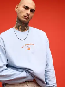 glitchez Printed Cotton Terry Oversized Fit Sweatshirt