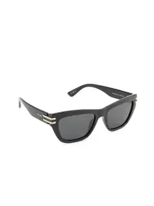 OPIUM Women Black Plastic Full Rim Polarized & UV Protection Sunglasses OP-10207-C01-53