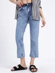 glitchez Women Crop Relaxed Fit Cropped Jeans