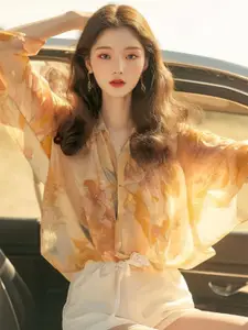 all about you Women Floral Print Shirt Style Top