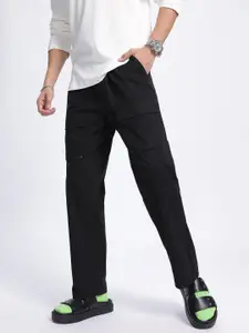 glitchez Men Relaxed Fit Cargo Trousers