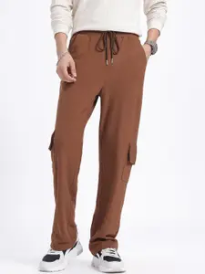 glitchez Men Relaxed Fit Cargo Style Track Pants