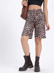 glitchez Women Animal Print Knee Length Jorts