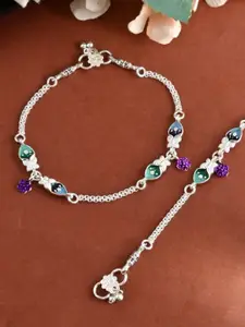 Sangria Silver-Plated Anklet