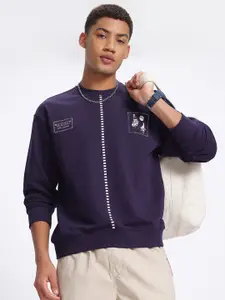 glitchez Comfort Printed Relaxed Terry Sweatshirt