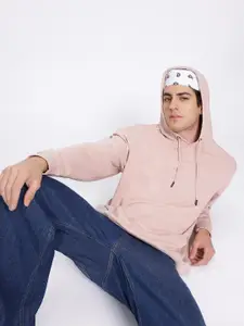 glitchez Solid Long Sleeeves Hooded Sweatshirt