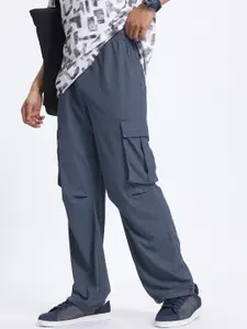 glitchez Men The Urban Drift Relaxed Melange Cargo Trousers