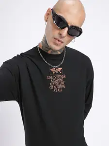 glitchez Printed Cotton Terry Oversized Sweatshirt