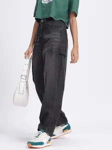 glitchez Women Mid-Rise Light Fade Pure Cotton Skater Fit Jeans