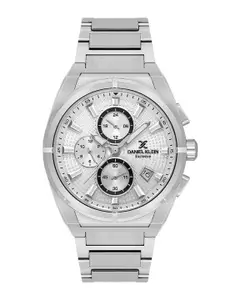 Daniel Klein Men Patterned Dial & Bracelet Style Straps Analogue Watch DK.1.13750-1