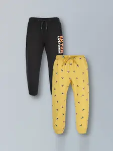 PLUM TREE Boys 2-Pcs Printed Pure Cotton Joggers