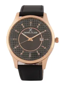 Daniel Klein Men Black & Gold-Toned Analogue Watch