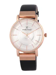 Daniel Klein Women Silver-Toned & Black Analogue Watch DK12076