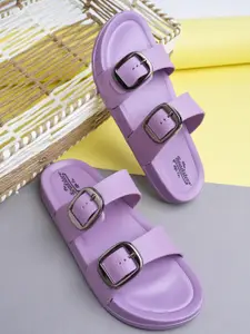 The Roadster Lifestyle Co. Women Flexible Washable Sliders with Buckle Flip Flops