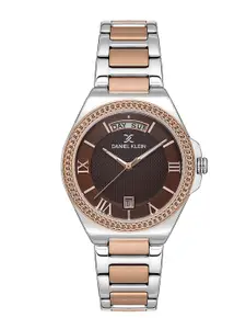 Daniel Klein Women Embellished Dial & Bracelet Style Straps Analogue Watch DK.1.13591-6
