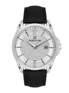 Daniel Klein Men Embellished Leather Straps Analogue Watch DK 1 13374-2