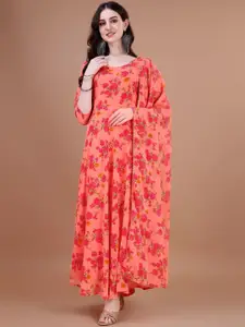 Raiyani Fashion Floral Printed Ethnic Dress With Dupatta