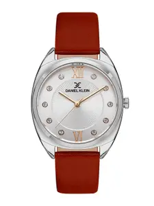 Daniel Klein Women Embellished Dial & Leather Straps Analogue Watch DK 1 13425-5