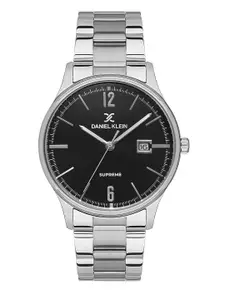 Daniel Klein Supreme Men Black Dial & Silver Toned Strap Analogue Watch-DK.1.13281-2_OR