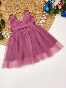 Shoryam Fashion Floral Net Fit & Flare Dress