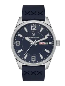 Daniel Klein Premium Men Textured Dial & Leather Straps Analogue Watch DK.1.13668-3