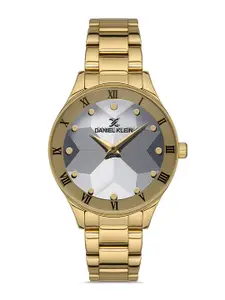 Daniel Klein Premium Women Silver-Toned Dial Strap Analogue Watch DK.1.13240-4