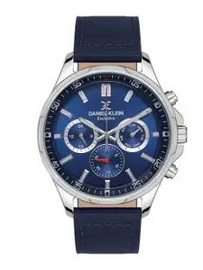 Daniel Klein Men Leather Straps Multi Function Analogue Watch DK.1.13544-3