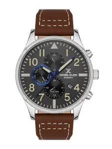Daniel Klein Men Dial & Leather Straps Analogue Multi Function Watch DK 1 13389-2