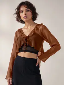 IZF Women Tie-Up Shrug