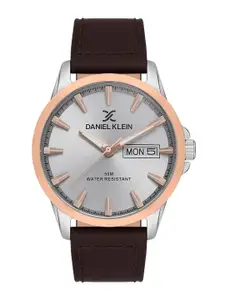 Daniel Klein Men Printed Dial & Leather Straps Analogue Watch DK.1.13542-5