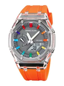 Daniel Klein Men Printed Dial & Straps Analogue and Digital Automatic Watch Dk.2100-1