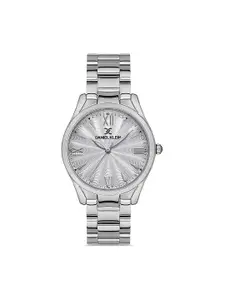Daniel Klein Premium Women Silver-Toned Dial & Strap Analogue Watch DK.1.13217-1
