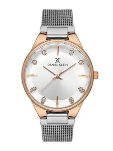 Daniel Klein Women Embellished Dial & Bracelet Style Straps Analogue Watch DK.1.13429-6