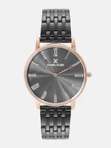 Daniel Klein Men Black Textured Analogue Watch DK12106-6