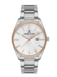 Daniel Klein Premium Men Silver-Toned Dial & Straps Analogue Watch DK 1 13324-3_OR
