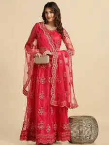 ZAALIMA FASHION Embroidered Semi-Stitched Lehenga & Blouse With Dupatta