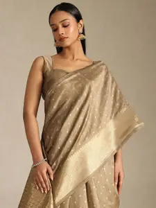 Soch Ethnic Motifs Woven Design Zari Tussar Saree