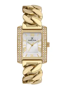 Daniel Klein Women Embellished Dial & Stainless Steel Bracelet Style Straps Analogue Watch DK.1.13895-2