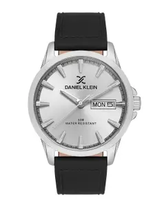 Daniel Klein Men Leather Straps Analogue Calendar Watch DK.1.13542-1